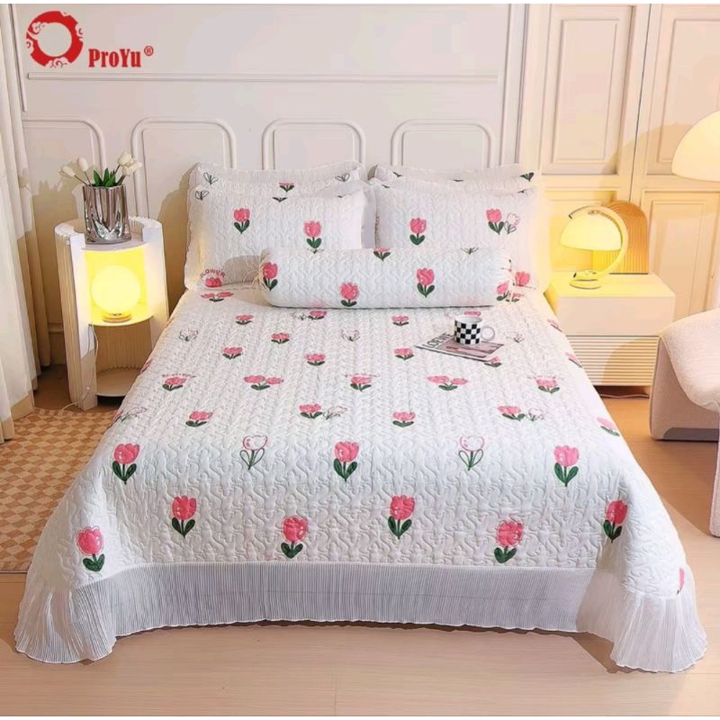 Cadar Ropol Patchwork Set 3in1 King/Queen 100% Cotton | Shopee Malaysia