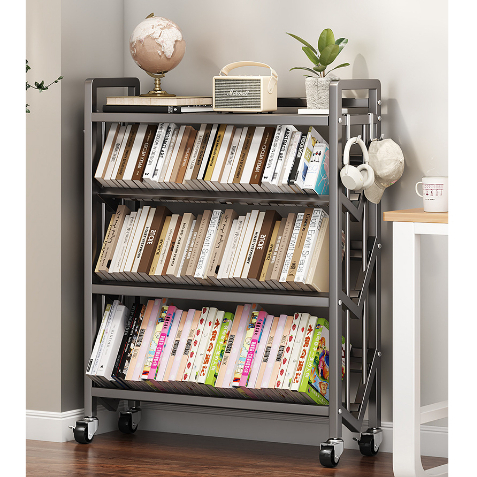 Minimalist Floor-Standing Household Steel Bookshelf Multi-Layer Small ...