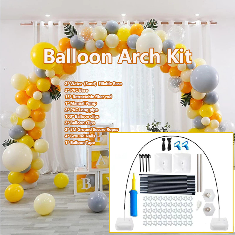 Balloon Arch Kit 9FT Tall & 10Ft Wide Adjustable Balloon Stand Set with ...