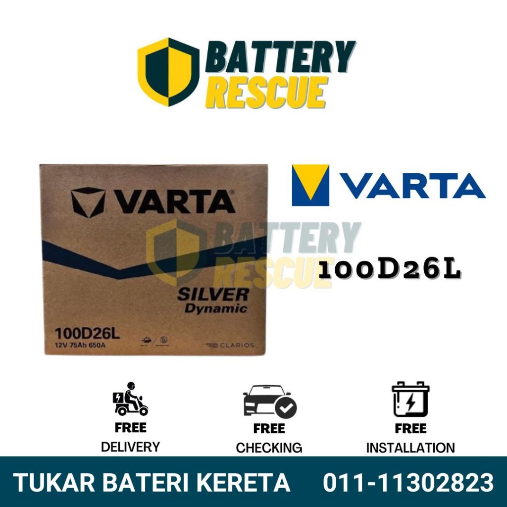 Installation Available 100D26L 100D26 NS70L Varta Silver Dynamic Car ...