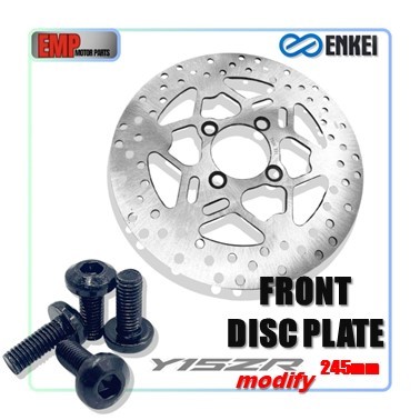 FRONT DISC PLATE Y15ZR Y15 MODIFY 245MM BOLT SETS 4 LUBANG ENKEI UNTUK ...