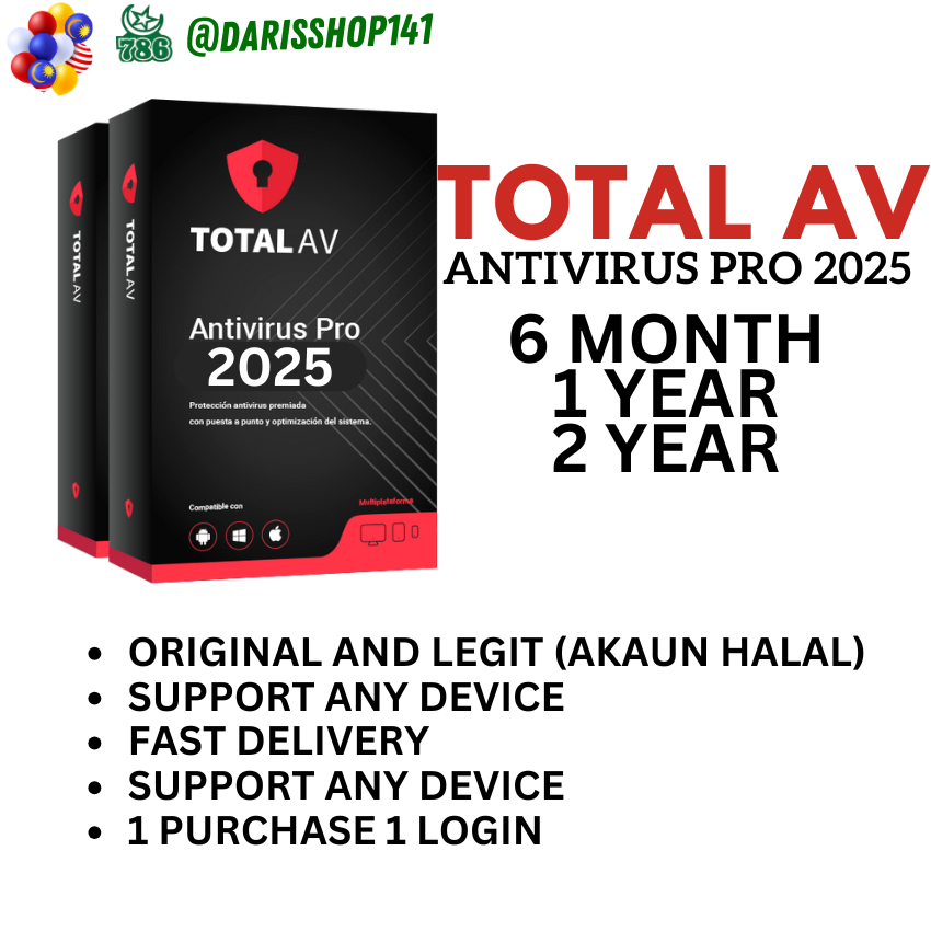 MURAH TOTAL AV PRO 2026 (ORIGINAL LICENSE NOT CRACK FILE!) | Shopee ...