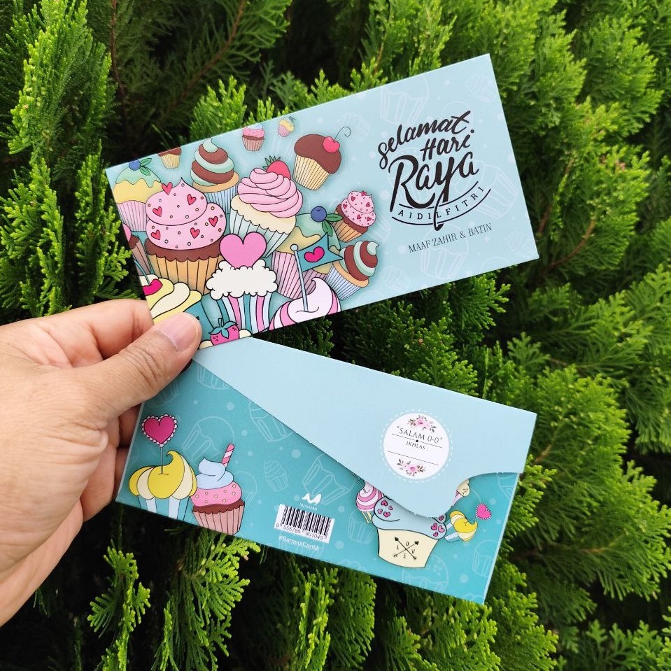 [ PAKET 7+1 PERCUMA ] Muffin Sampul Raya Cantik 2025 ANGPAO MONEY ...
