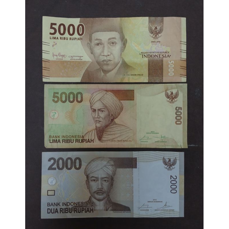 INDONESIA 2000 & 5000 RUPIAH BANKNOTES. | Shopee Malaysia