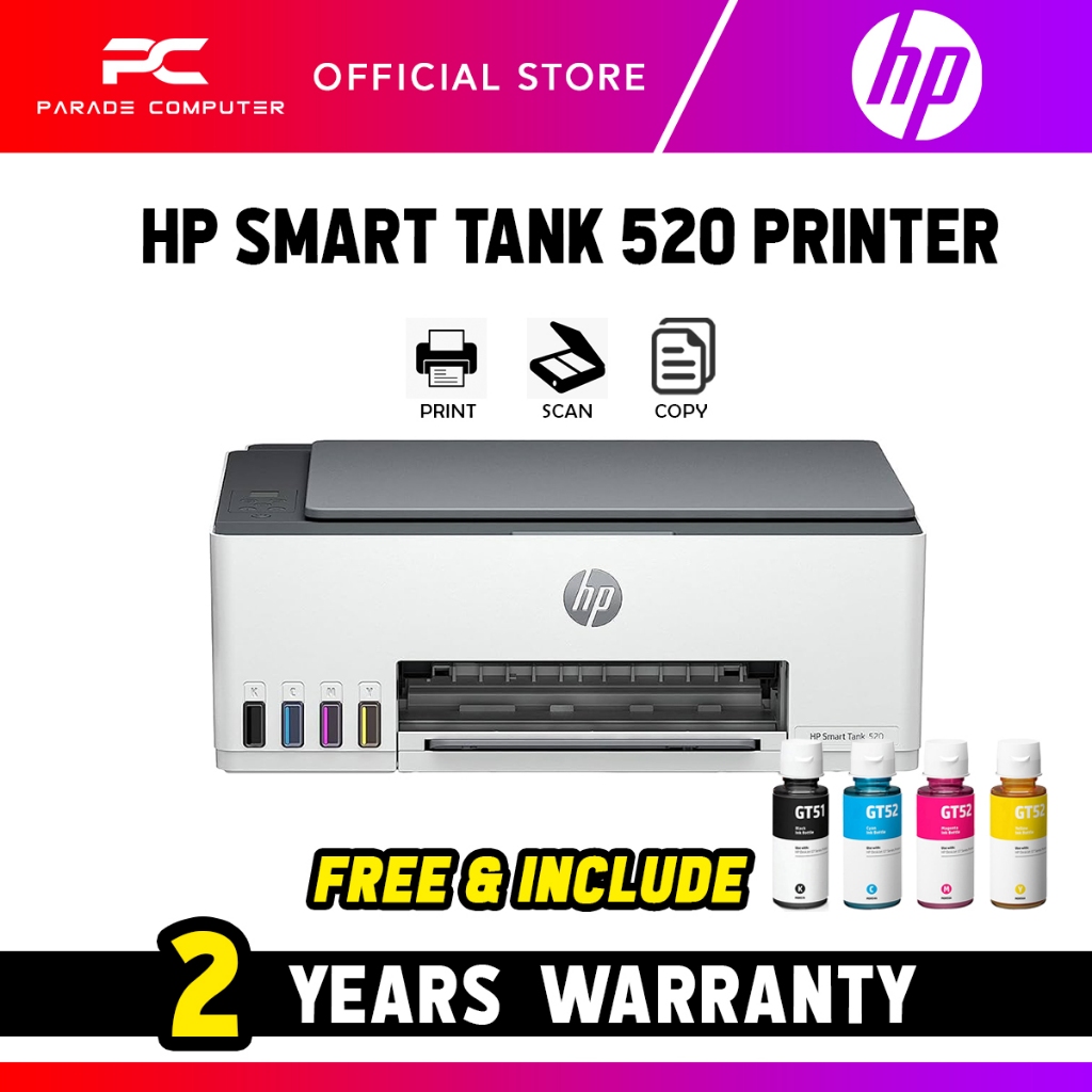 HP SMART TANK 520 / 580 ALL-IN-ONE PRINTER | Shopee Malaysia