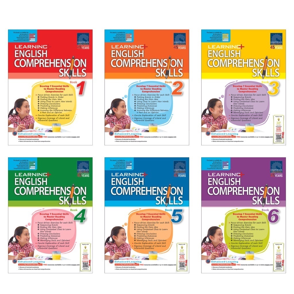 Learning+ English Comprehension Skills Book 1 - 6 | Skill-based ...