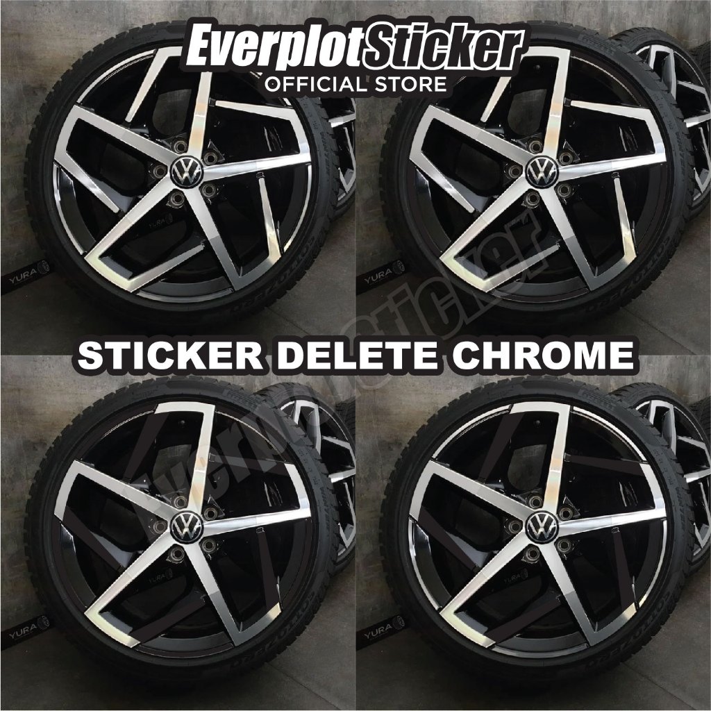 Volkswagen Golf mk8 5H R GTI GTD Dallas Alloy Rims Sticker Chrome ...