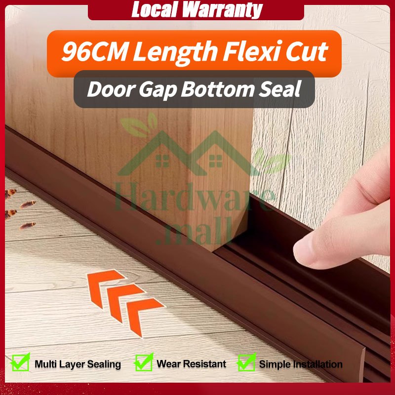 96cm Wave PVC Door Sealing Strip Door Stopper Soundproof Dust Blocker ...