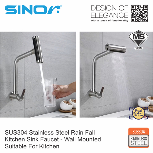 Sinor SS-3110-Series SUS304 Stainless Steel 4-type Water Flow Kitchen ...