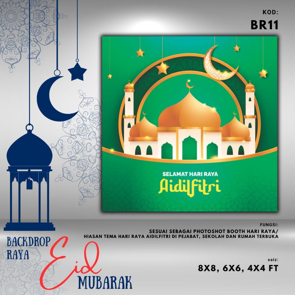 Aidilfitri Backdrop Raya Open House Decoration Photoshoot (BR11 - BR20 ...