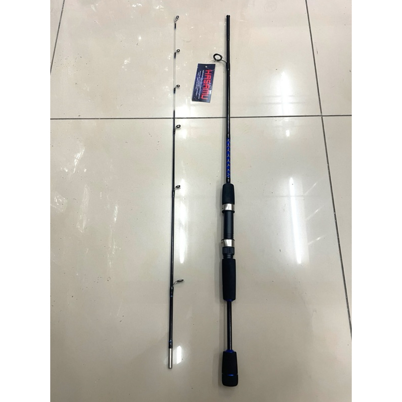 HASAMU ONEPIECE 2piece rod 3-8lb 4‘6kaki 5kaki 5’6kaki 6kaki udang rod ...