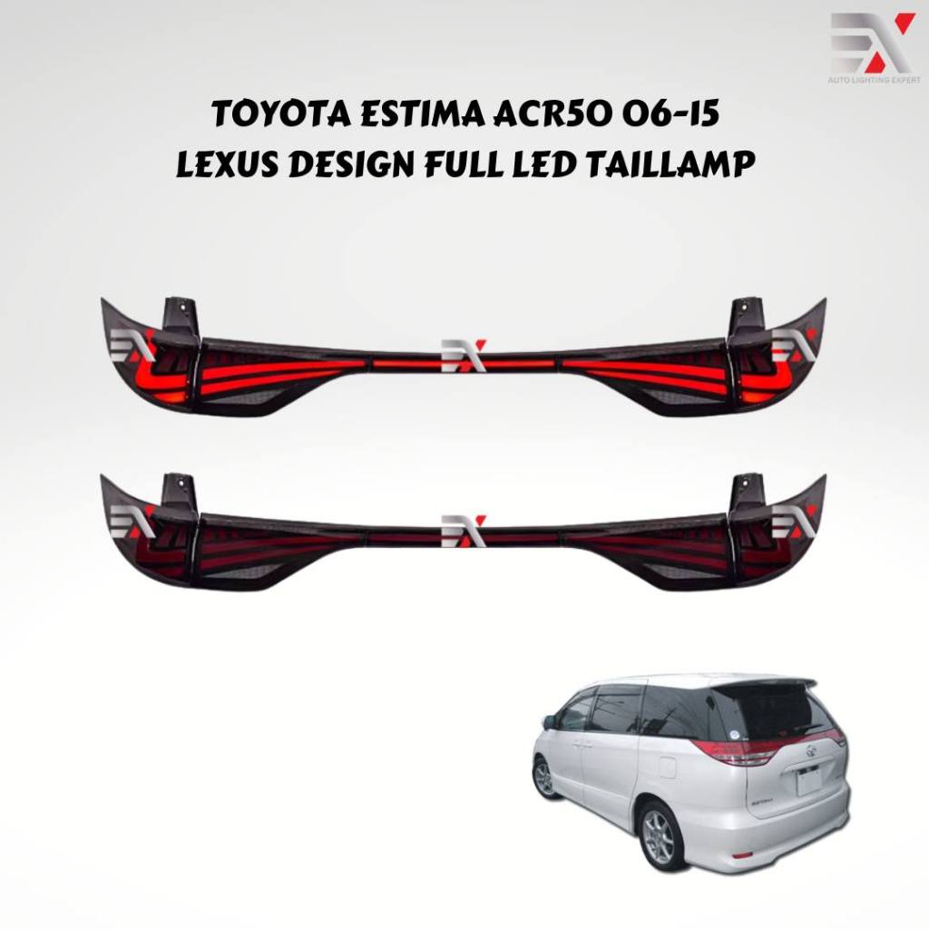 TOYOTA ESTIMA ACR50 06-15 LED TAIL LAMP - LEXUS DESIGN WITH LED GARNISH ...