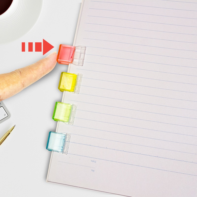 Transparent Push Clip • A4 Anti‑Slip Book & Paper Holder • Color ...