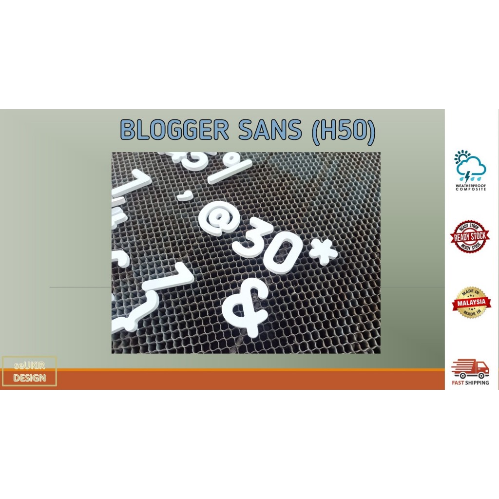 BLOGGER SANS (H50) Numbers and Symbols, 3D Alphabet, Block Letters ...