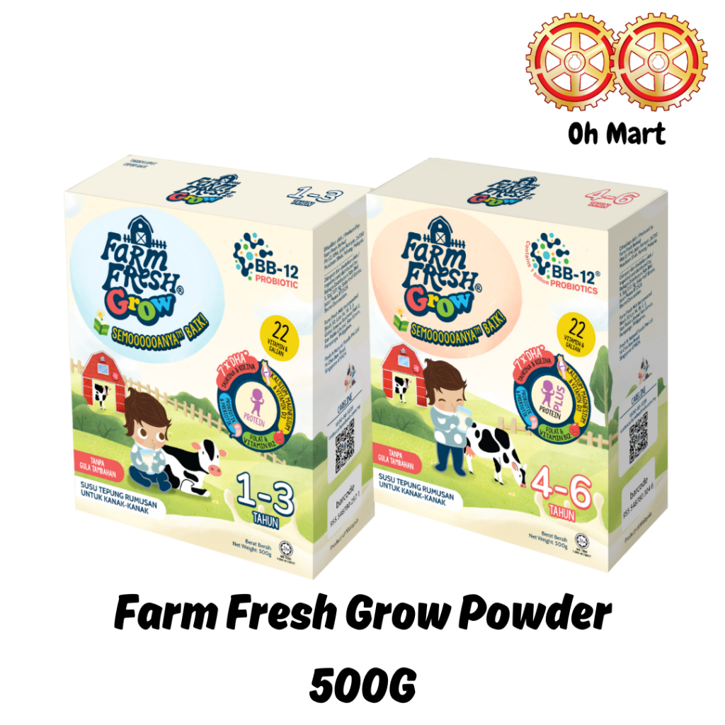 Farm Fresh Grow Powder 1-3Tahun / 4-6 Tahun (500g_ | Shopee Malaysia