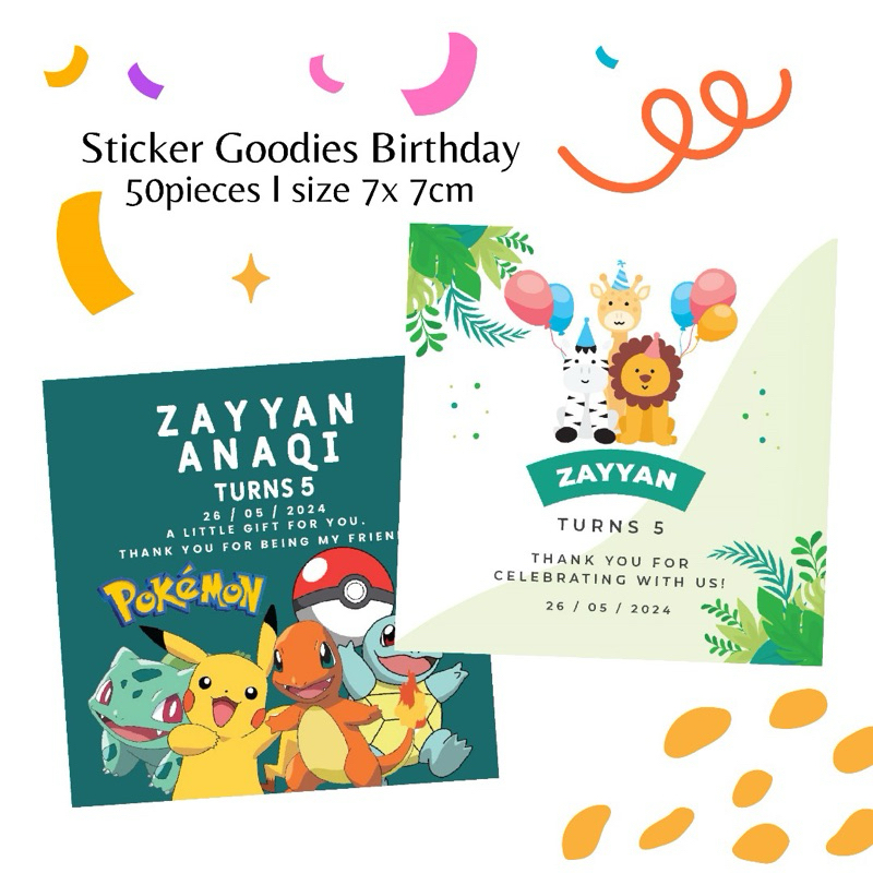 Sticker Birthday 7cm (50pcs) | Shopee Malaysia