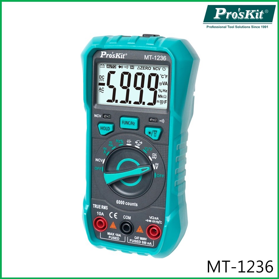 Pro'sKit MT-1236 3 5/6 True RMS Digital Multimeter | Shopee Malaysia