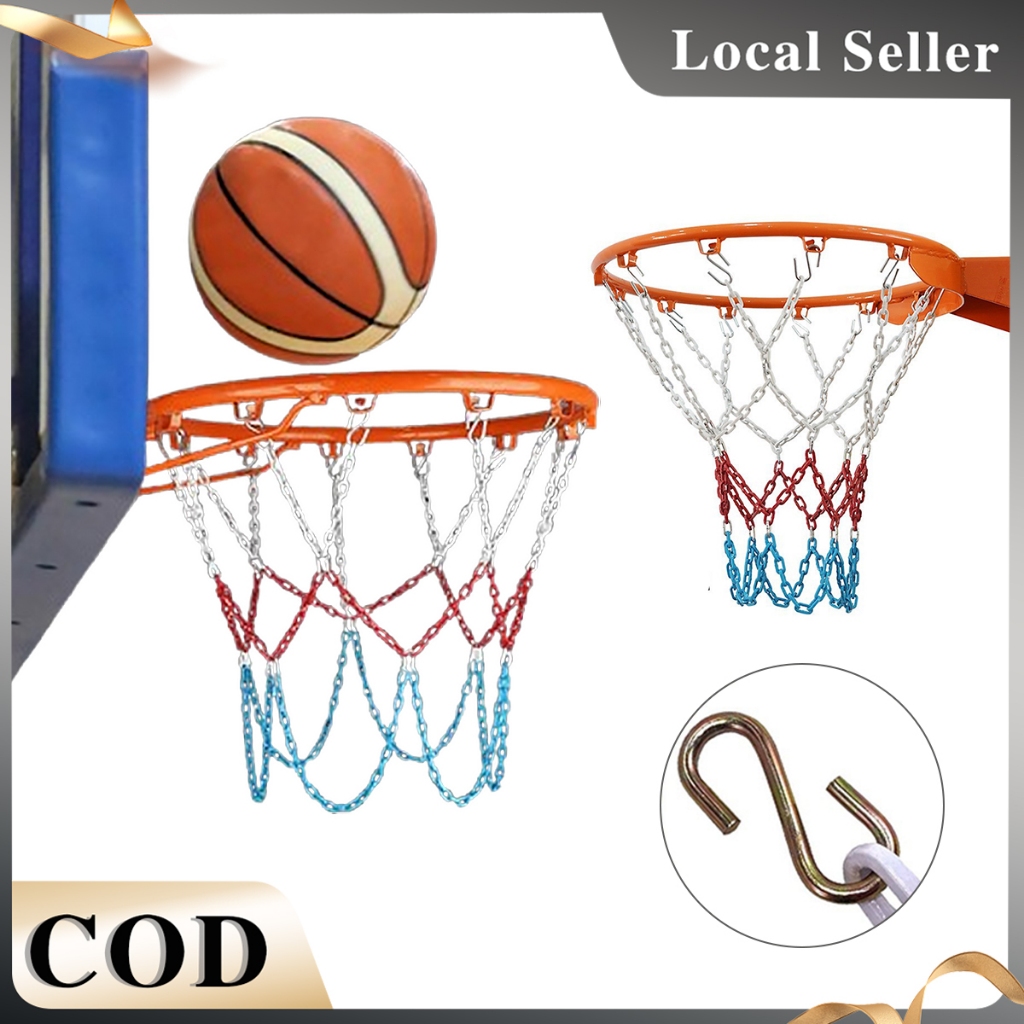 Upgraded Metal Basketball Net Heavy Duty Standard Basketball Net Chain ...