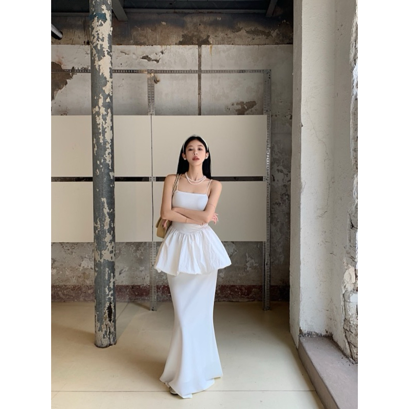 Tube Top Fishtail Long Skirt Set | Shopee Malaysia