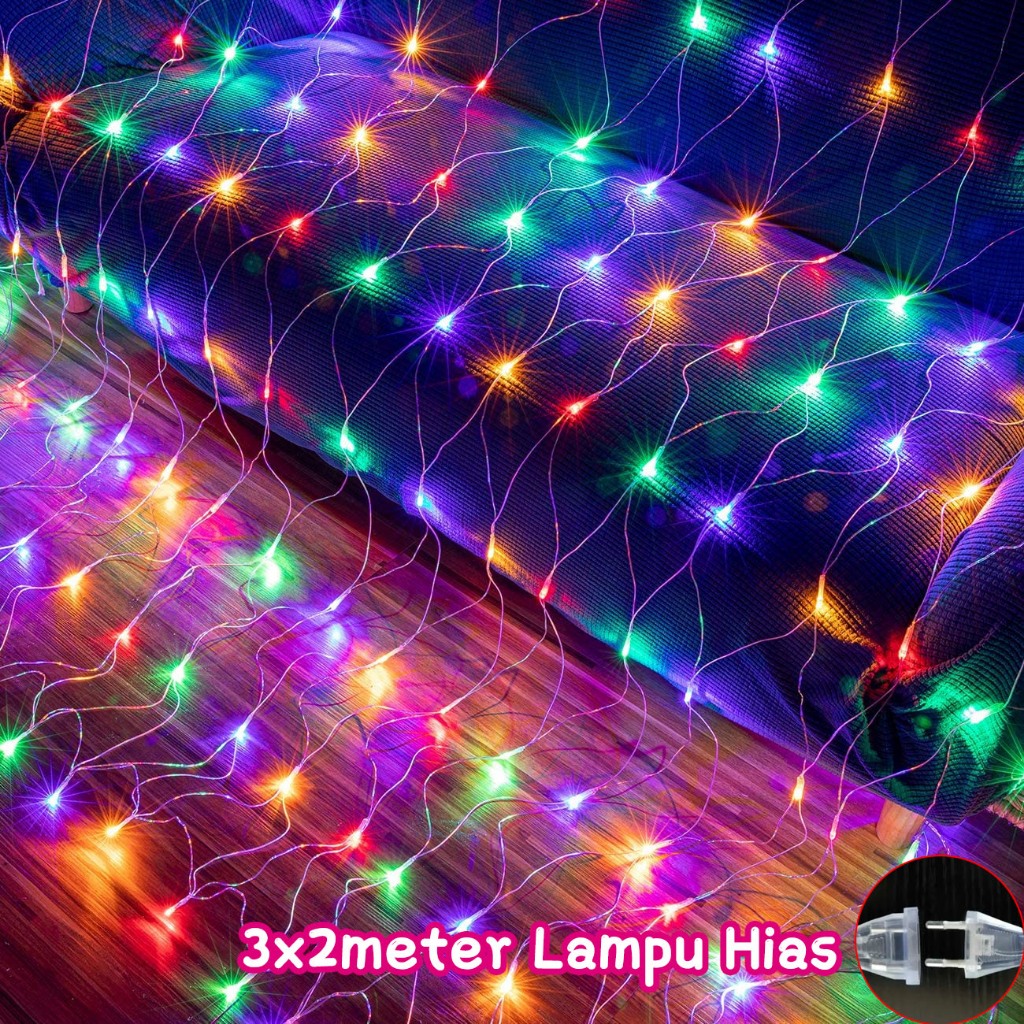 3*2M Raya LED Curtain String Fairy Lights Net Light Decoration ...