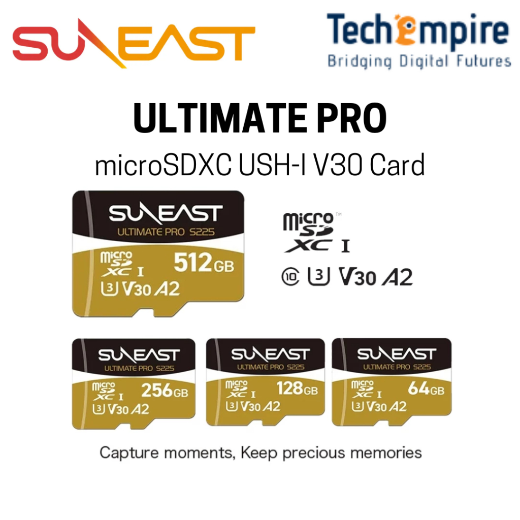 SUNEAST Ultimate Pro micro SDXC USH I S225 Gold Series C10 V30 U3 Card ...