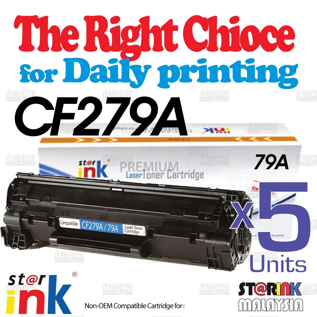 5 x Compatible to HP CF279A 79A CF 279A Laserjet pro MFP M12a M12w M26a ...