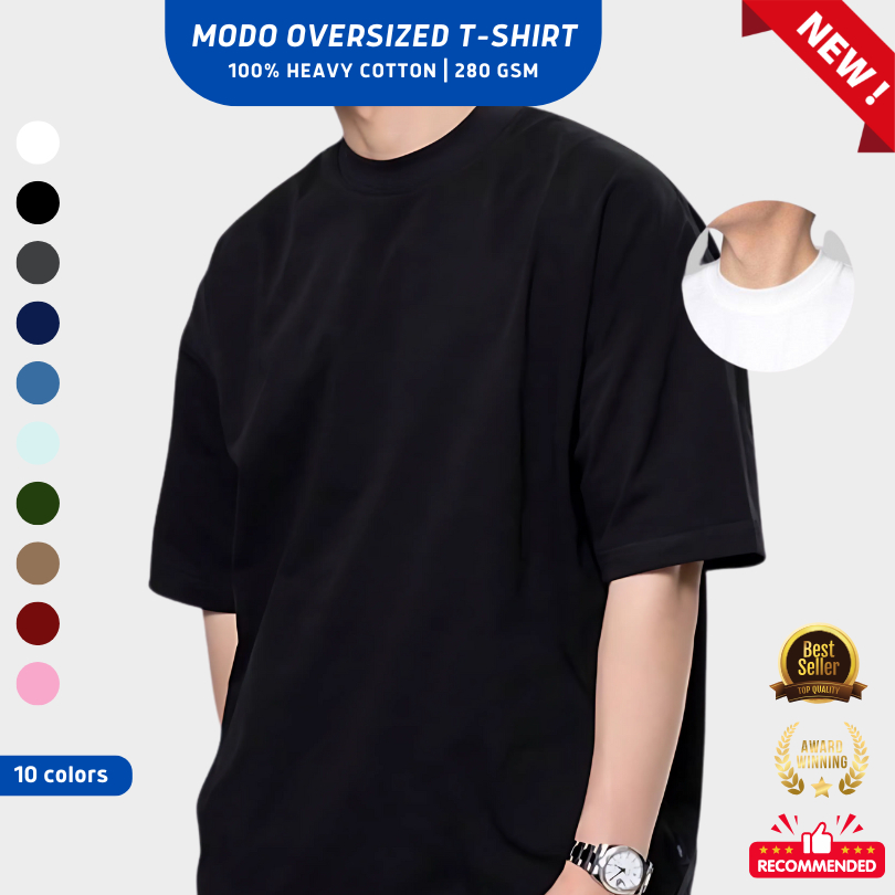 Eadali Pack Of 3 Men's Oversized T-Shirts Drop Shoulder Heavy