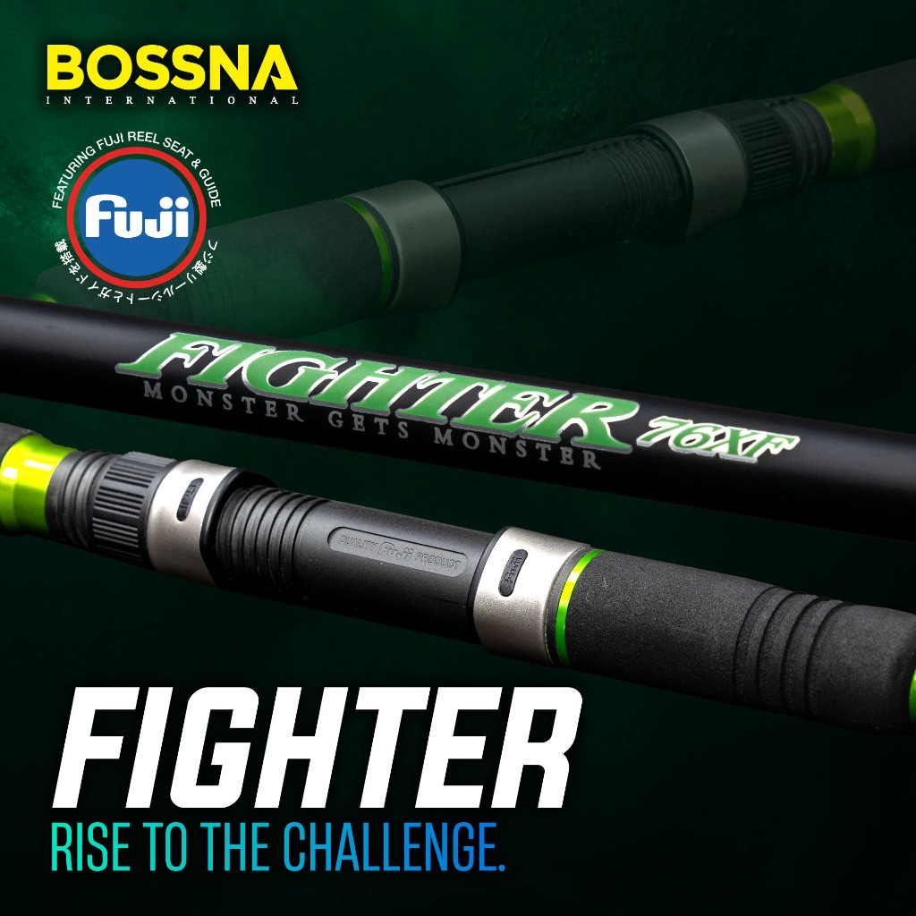 BOSSNA - FIGHTER 2 SECTION SPINNING FISHING ROD MEKONG ROD PATIN ...