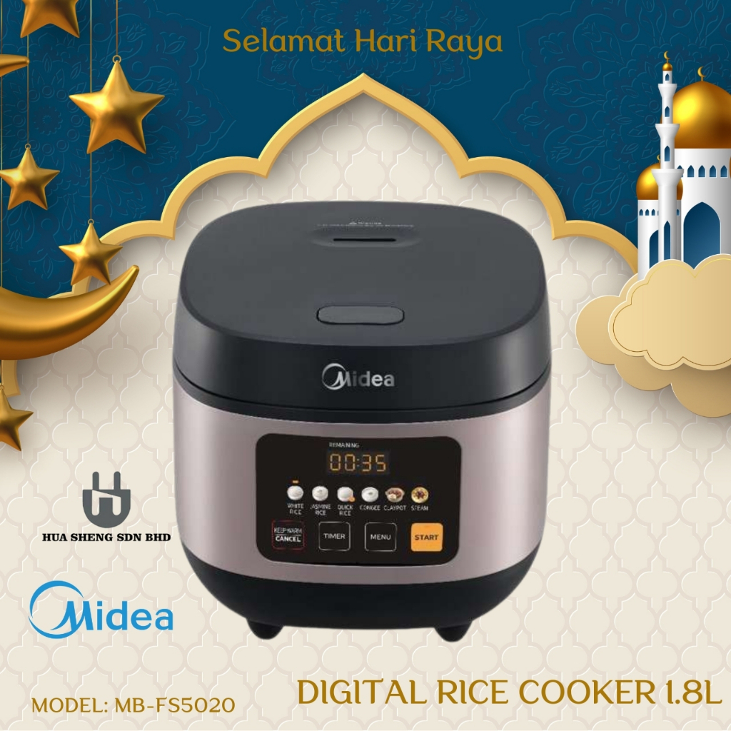 Midea Digital Smart Rice Cooker MB-FS5020 1.8 LITER | Shopee Malaysia