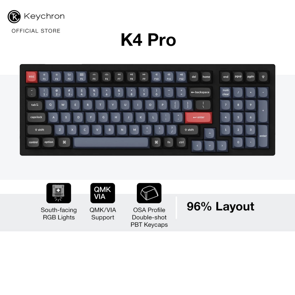 [Up to 20% Off] Keychron K4 Pro Wireless Custom Mechanical Keyboard ...