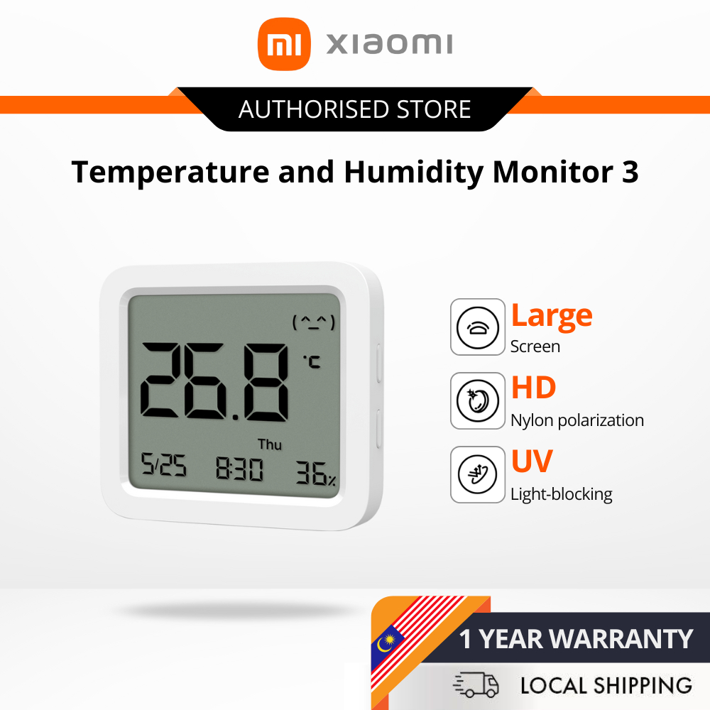 Xiaomi Mi Temperature and Humidity Monitor 3 | Shopee Malaysia