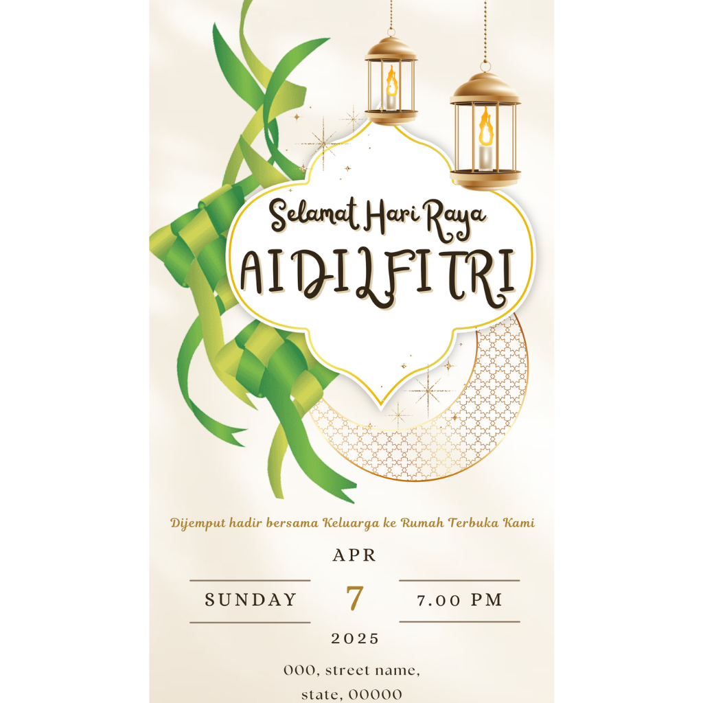 Hari Raya Invitation Digital Card | Raya Ecard | Selamat EID | Video ...
