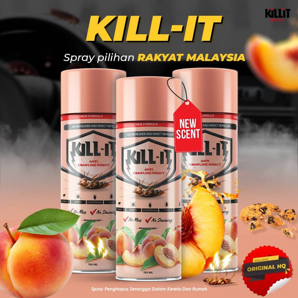 READYSTOCK Kill It Spray Lipas Kereta Killit Spray Semut Serangga Ubat ...