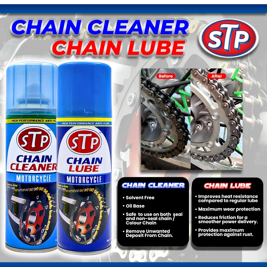 STP Chain Lube Chain Cleaner Chain Brush Motorcycle Spray Rantai Motor ...