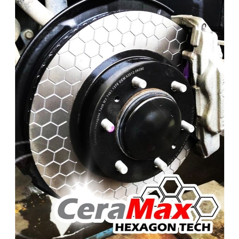 CeraMax Hexagon Tech Brake Rotors 2pc for Proton Perodua Toyota Honda ...
