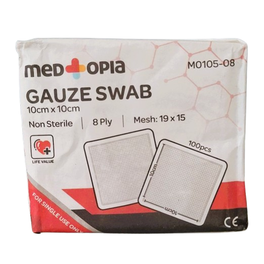 Medtopia Gauze Swabs 10X10cm, 8PLY (100pcs) | Shopee Malaysia