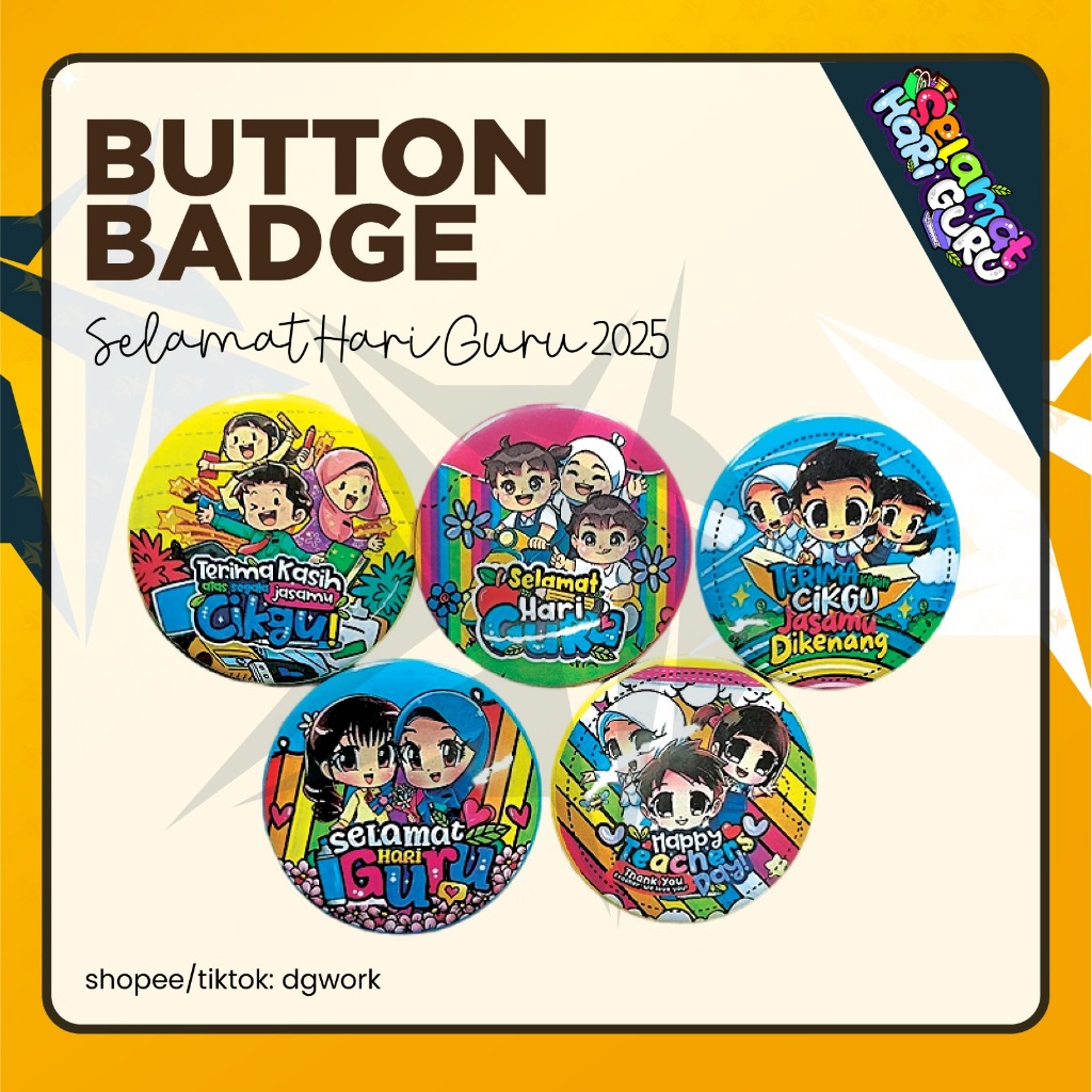 Button Badge Hari Guru 2025 | Shopee Malaysia