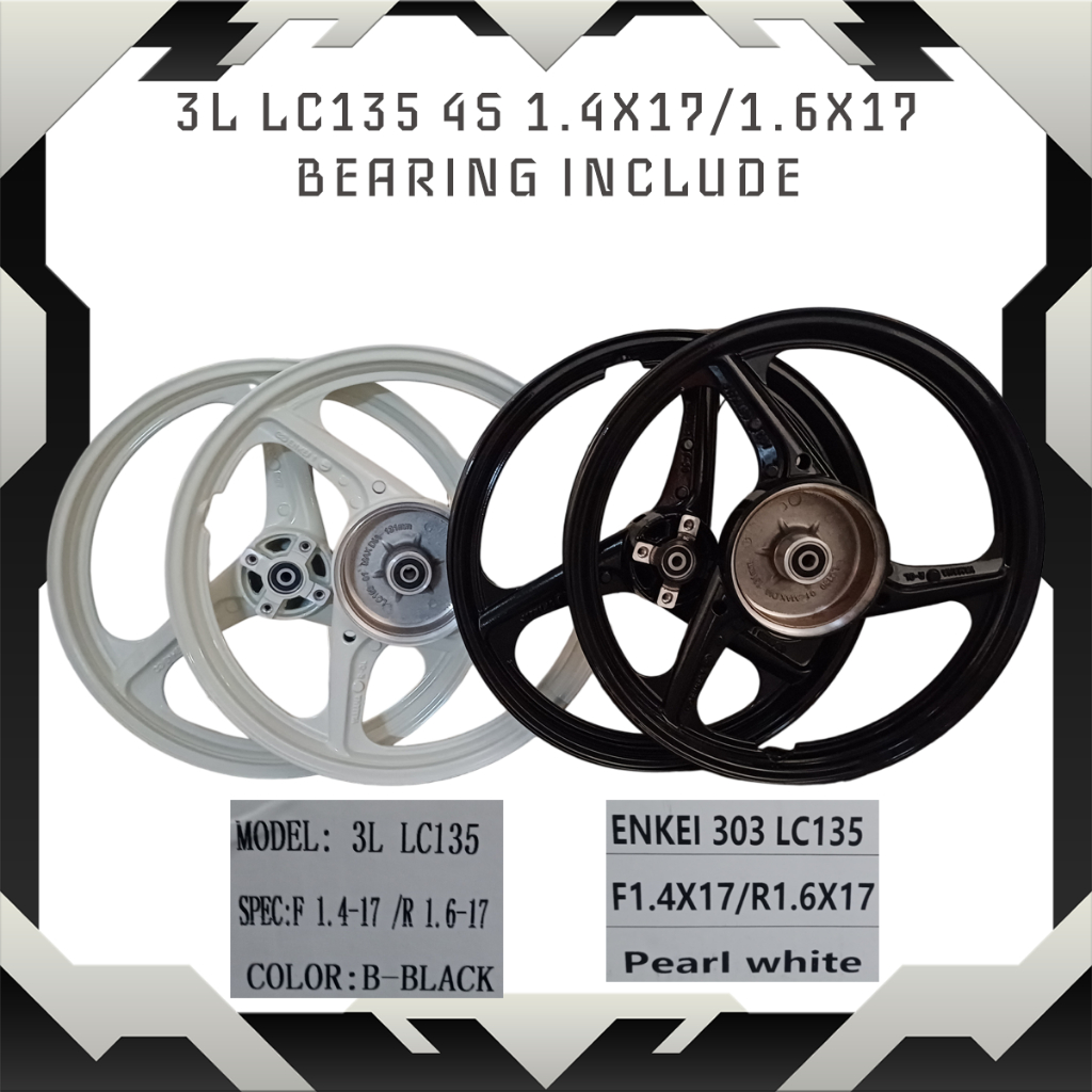 YAMAHA LC135 4S SPORT RIM ENKEI 3 BATANG 3L FULL CHOP LAGENDA 110 ...