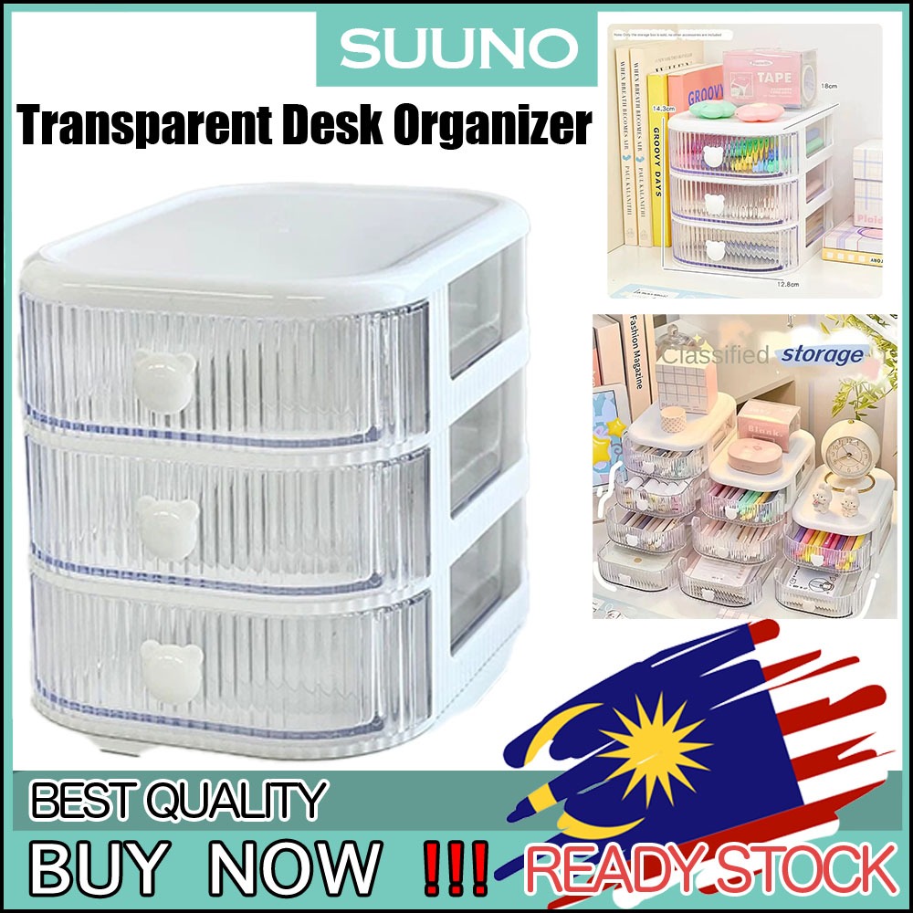 Aufbewahrungsbox Transparent 26x18x15,5cm - Stapelbare Schubladen Für Home Office