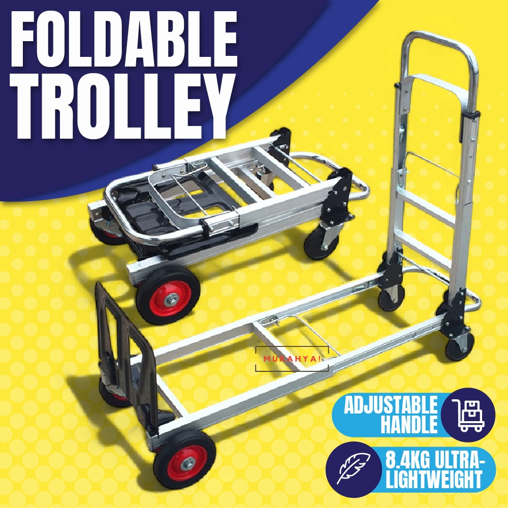 Multifunctional Aluminum Foldable Trolley Luggage Cart Shopping Truck ...