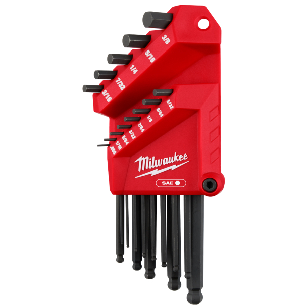 Milwaukee 13-Key L-Style Ball End Hex Key Set - SAE | Shopee Malaysia