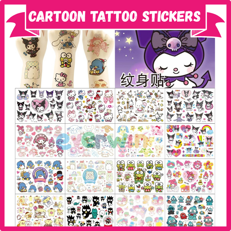 【EWW】Kids Temporary Tattoo Stickers Cute Fake Removable Tattoo Sticker ...