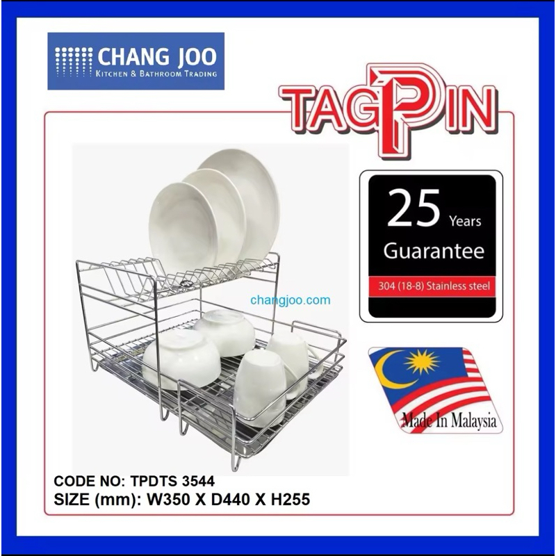 Tagpin TPDTS 3544 SS304 Double Table Dish Rack | Shopee Malaysia