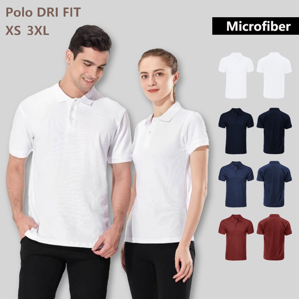 Microfiber Dri Fit Polo Baju TShirt Kemeja Lelaki Berkolar For Men ...