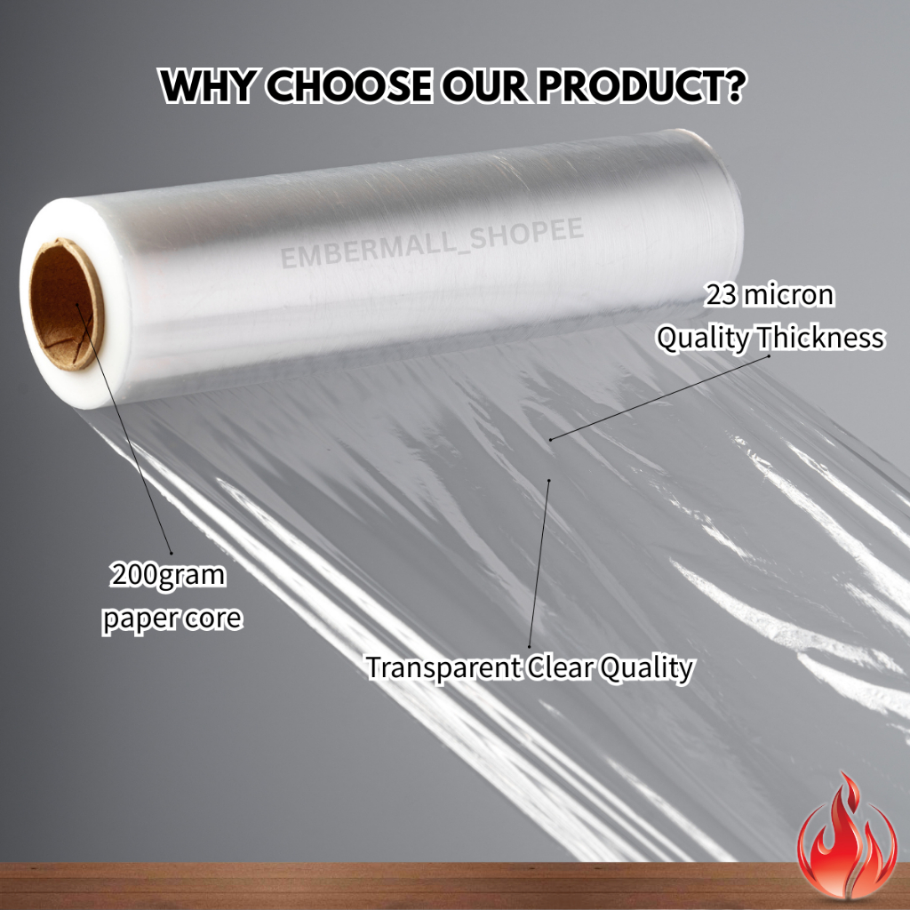 Wrapping Stretch Film Packaging Plastic | Clear/Black - Width 25cm/50cm ...