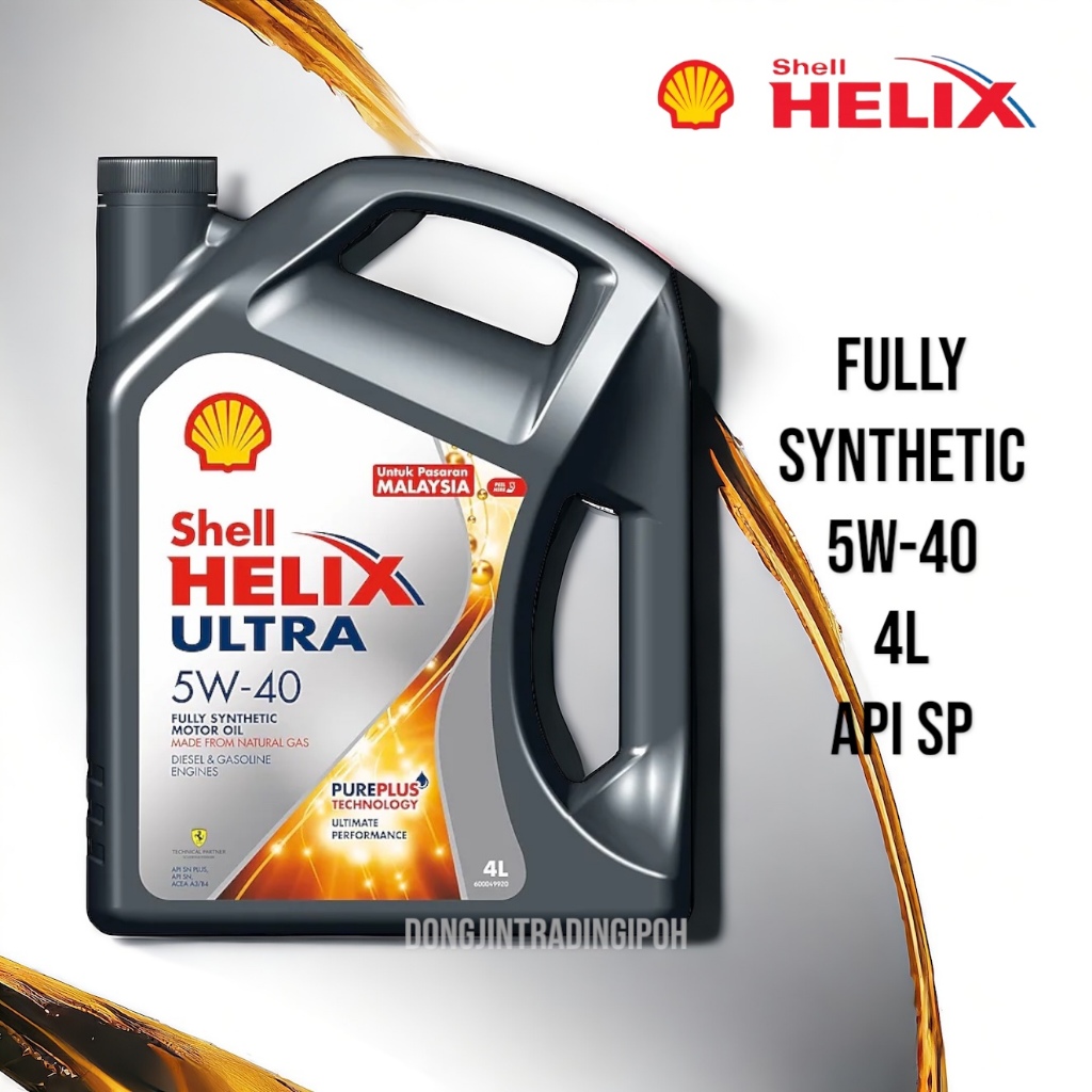 Shell Helix Ultra 5W40 Fully Synthetic Engine Oil (4L) Minyak Hitam ...