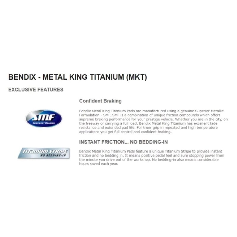ORIGINAL BENDIX MATEL KING NISSAN X TRAIL T32 SERENA C26 C27 INFINITI ...