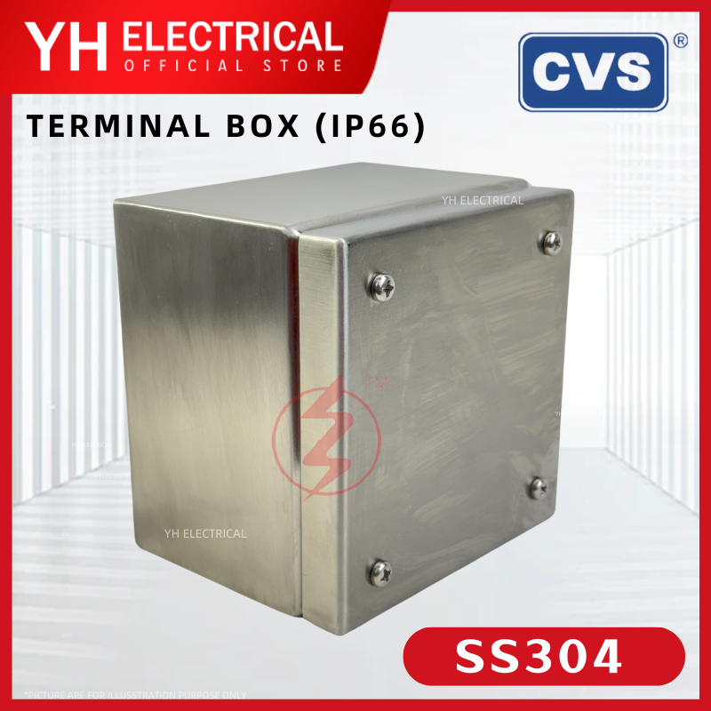 CVS SS304 TERMINAL BOX 150Hx150Wx120D IP66 STAINLESS STEEL CTX151512 ...