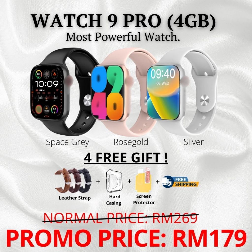 WATCH 9 PRO JUNETASTIC SALE + 4 FREE GIFTS (HEALTHMODE & SPORTSMODE ...