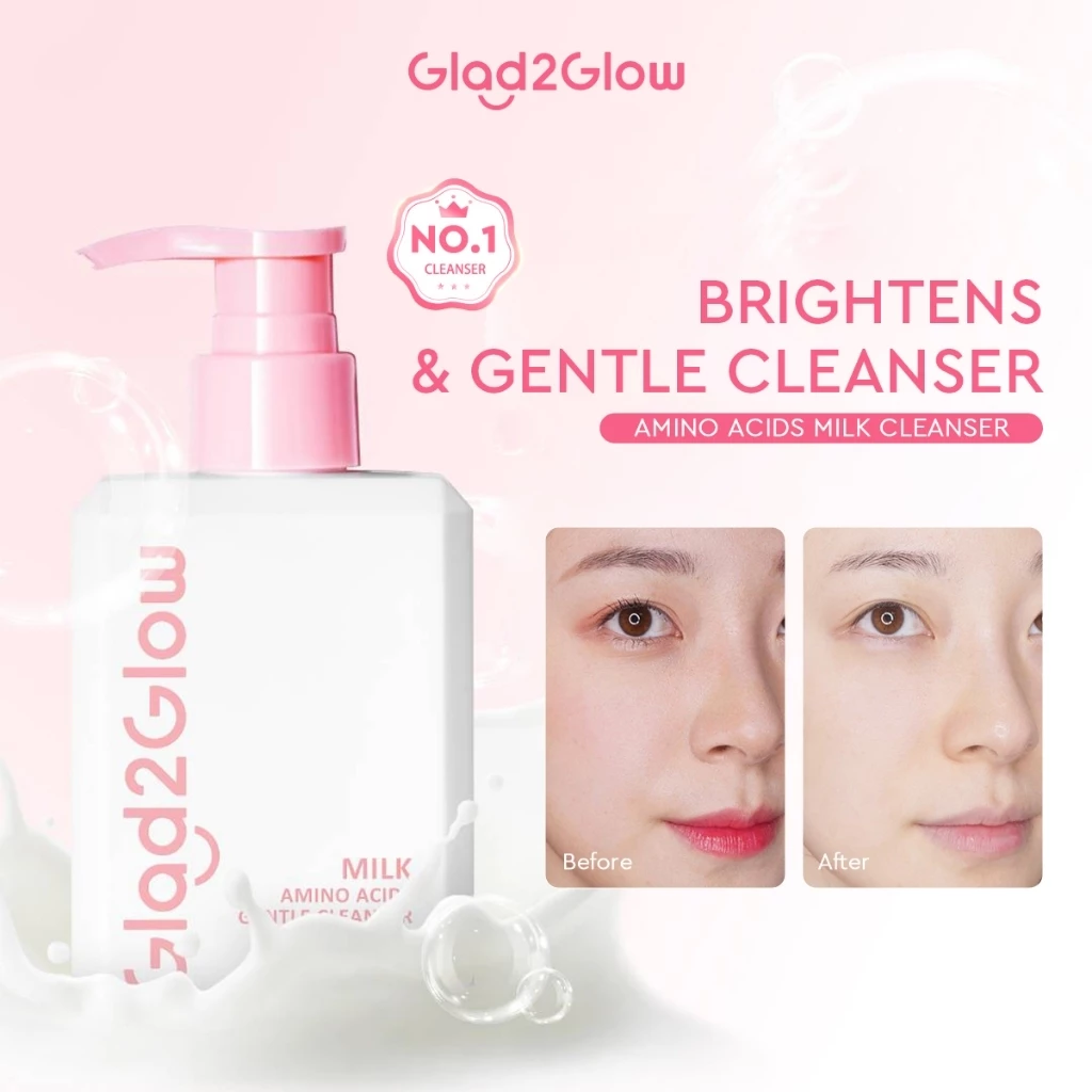 Glad2Glow Milk Amino Acid Gentle Cleanser Face Wash